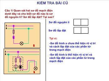 Bài Giảng Công Nghệ Lớp 8 - Tiết 53 - Bài 56: Thực Hành Vẽ Sơ Đồ Nguyên Lí Mạch Điện