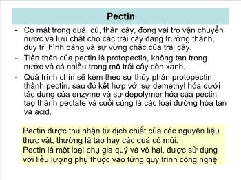 Bài giảng Giới thiệu Pectin