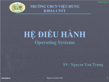 Bài giảng Hệ điều hành Operating Systems (tiếp)