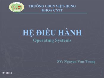 Bài giảng Hệ điều hành Operating Systems