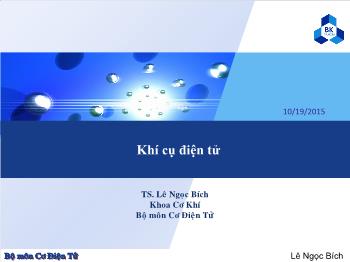 Bài giảng Khí cụ điện tử