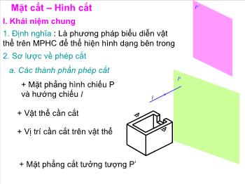 Bài giảng Mặt cắt – Hình cắt