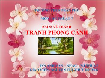 Bài giảng Mĩ thuật 7 - Bài 5: Vẽ tranh Tranh phong cảnh (Tiết 1: Vẽ hình) - Nguyễn Thị Thùy Dương