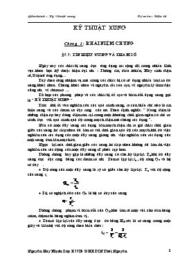 Bài giảng Tín hiệu xung và tham số