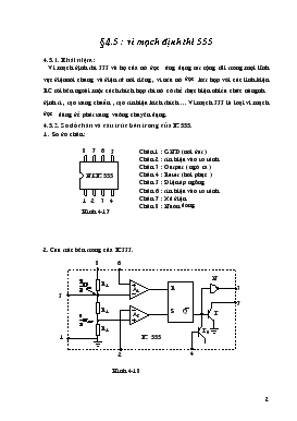 Bài giảng Vi mạch định thì 555