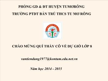 Giáo Án Công Nghệ Lớp 8 - Khái Niệm Về Chi Tiết Máy Và Lắp Ghép