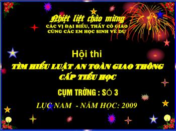 Hội Thi Tìm Hiểu Luật An Toàn Giao Thông Cấp Tiểu Học