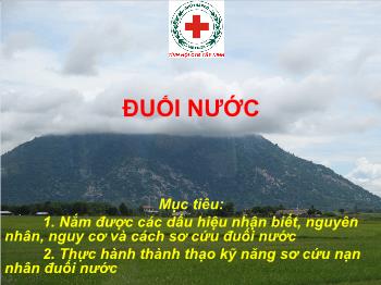 Bài giảng Đuối nước (tiếp)