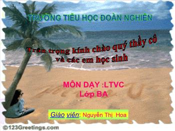 Bài giảng Luyện từ và câu: So sánh . dấu chấm