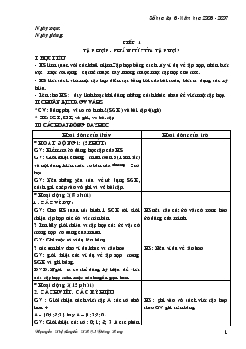 Bài giảng Tiết 1 tập hợp - Phần tử của tập hợp