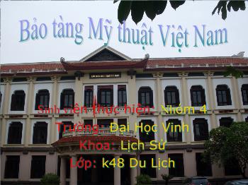 Chuyên đề Bảo tàng mỹ thuật Việt Nam