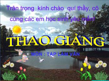 Bài giảng Bài: Ôn tập về tả đồ vật