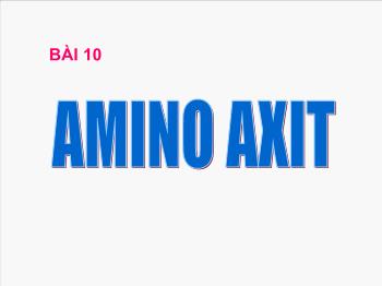 Bài giảng Bài 10: Amino axit