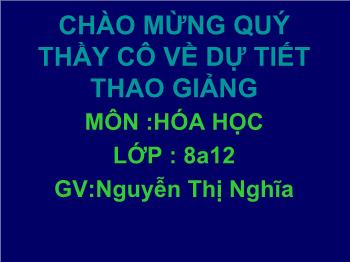 Bài giảng Bài 12: Sự biến đổi chất (tiết 4)