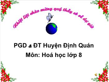 Bài giảng Bài 13: Pản ứng hoá học (tiết 2)