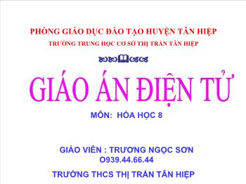 Bài giảng Bài 13: Phản ứng hóa học (tiết 16)