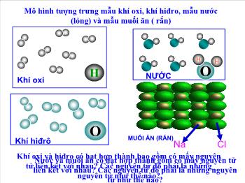 Bài giảng Bài 6 - Tiết 9: Đơn chất và hợp chất phân tử