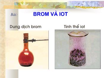 Bài giảng Bài: Brom và iot