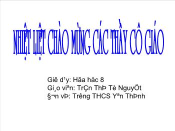 Bài giảng Tiết 18 - Bài 13: Phản ứng hóa học (tiếp theo)