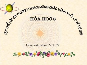 Bài giảng Tiết 18: Phản ứng hóa học (tiết 5)