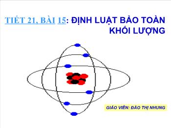 Bài giảng Tiết 21 - Bài 15: Định luật bảo toàn khối lượng (tiếp)