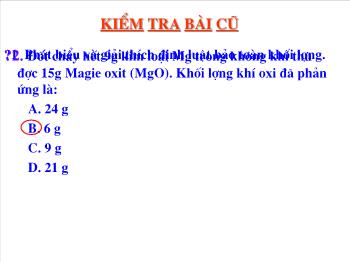 Bài giảng Tiết 22 - Bài 16: Phương trình hoá học (tiết 3)