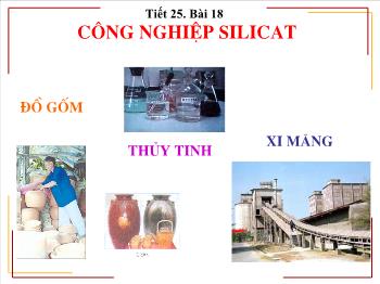 Bài giảng Tiết 25 - Bài 18: Công nghiệp silicat