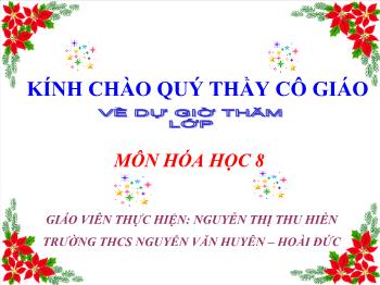 Bài giảng Bài giảng Tiết 21 - Bài 15: Định luật bảo toàn khối lượng (tiết 22)