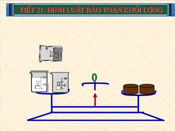 Bài giảng Tiết 21: Định luật bảo toàn khối lượng (tiết 76)