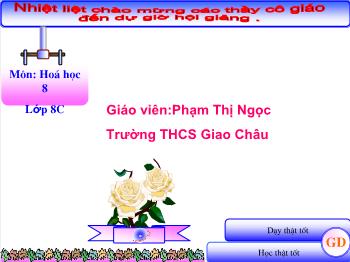 Bài giảng Tiết 22 - Bài 16: Phương trình hóa học (tiết 45)