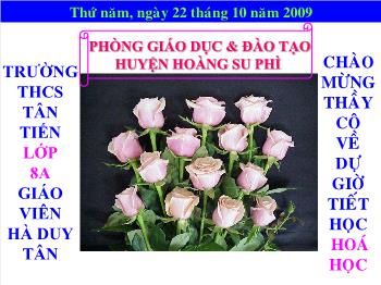 Bài giảng Tiết 22 - Bài 16: Phương trình hoá học (tiết 46)