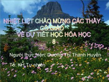 Bài giảng Tiết 22: Phương trình hóa học (tiết 46)