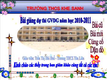 Bài giảng Tiết 23: Phương trình hóa học (tiết 40)