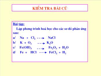 Bài giảng Tiết 23: Phương trình hóa học (tiết 45)