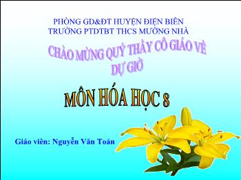 Bài giảng Tiết 28: Chuyển đổi giữa khối lượng, thể tích và lượng chất (tiết 17)