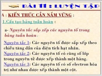 Bài giảng Bài 11: Luyện tập (tiết 1)