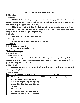 Bài giảng Bài 13 : Phản ứng hoá học (tiết 33)