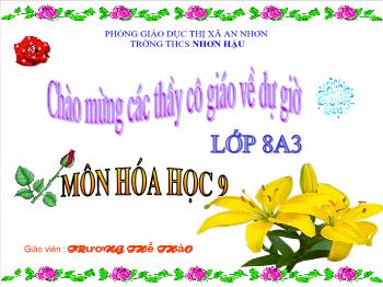 Bài giảng Bài 13: Phản ứng hóa học (tiết 48)