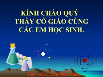 Bài giảng Bài 13: Phản ứng hoá học (tiết 52)