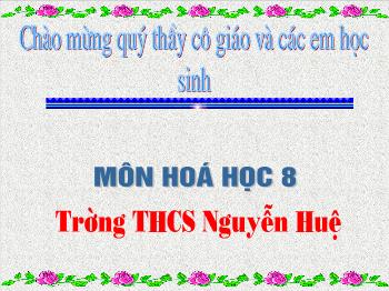 Bài giảng Bài 15 - Ðịnh luật bảo toàn khối lượng