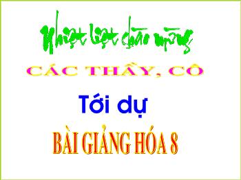 Bài giảng Bài 20: Tỉ khối của chất khí (tiết 14)