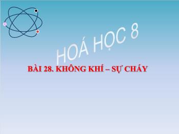 Bài giảng Bài 28: Không khí – sự cháy (tiết 11)