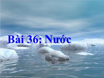 Bài giảng Bài 36: Nước (tiết 39)