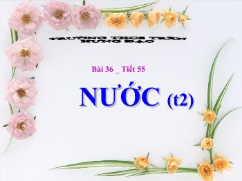 Bài giảng Bài 36 - Tiết 55: Nước (tiết 6)