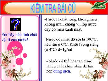 Bài giảng Bài 40: Dung dịch (tiết 6)