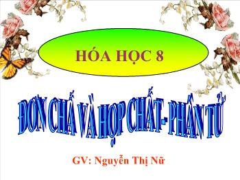 Bài giảng Đơn chất và hợp chất- Phân tử (tiết 15)