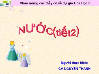 Bài giảng Nước (tiết 54)