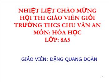 Bài giảng Oxi tác dụng với lưu huỳnh