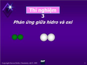 Bài giảng Phản ứng giữa hidro và oxi