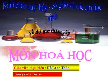 Bài giảng Phương trình hóa học (tiết 15)